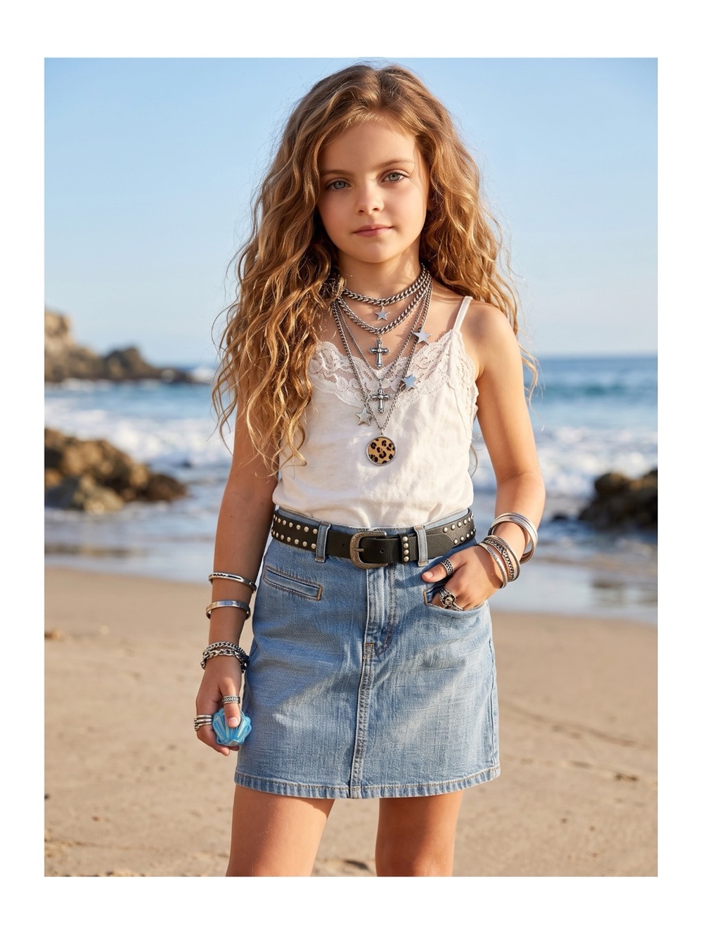 new Y2K: OG Lucky Brand ✪ Concert Denim Jeans Skirt ✪ Stone Wash Blue ✪ 8 10
